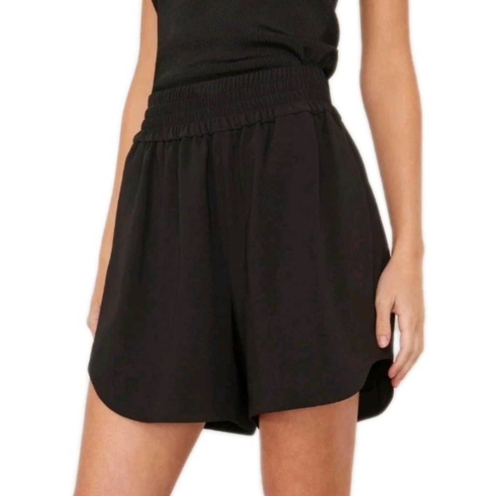 TRINA TURK High-waist Relaxed Black Dress Shorts In Black Size Small - Picture 2 of 9